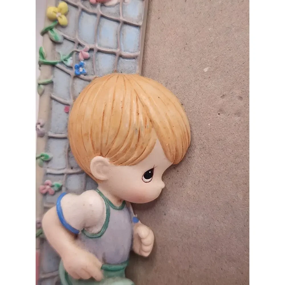 Precious Moments Porcelain #1 Boy Soccer Player Photo Frame All Star Kids Sport